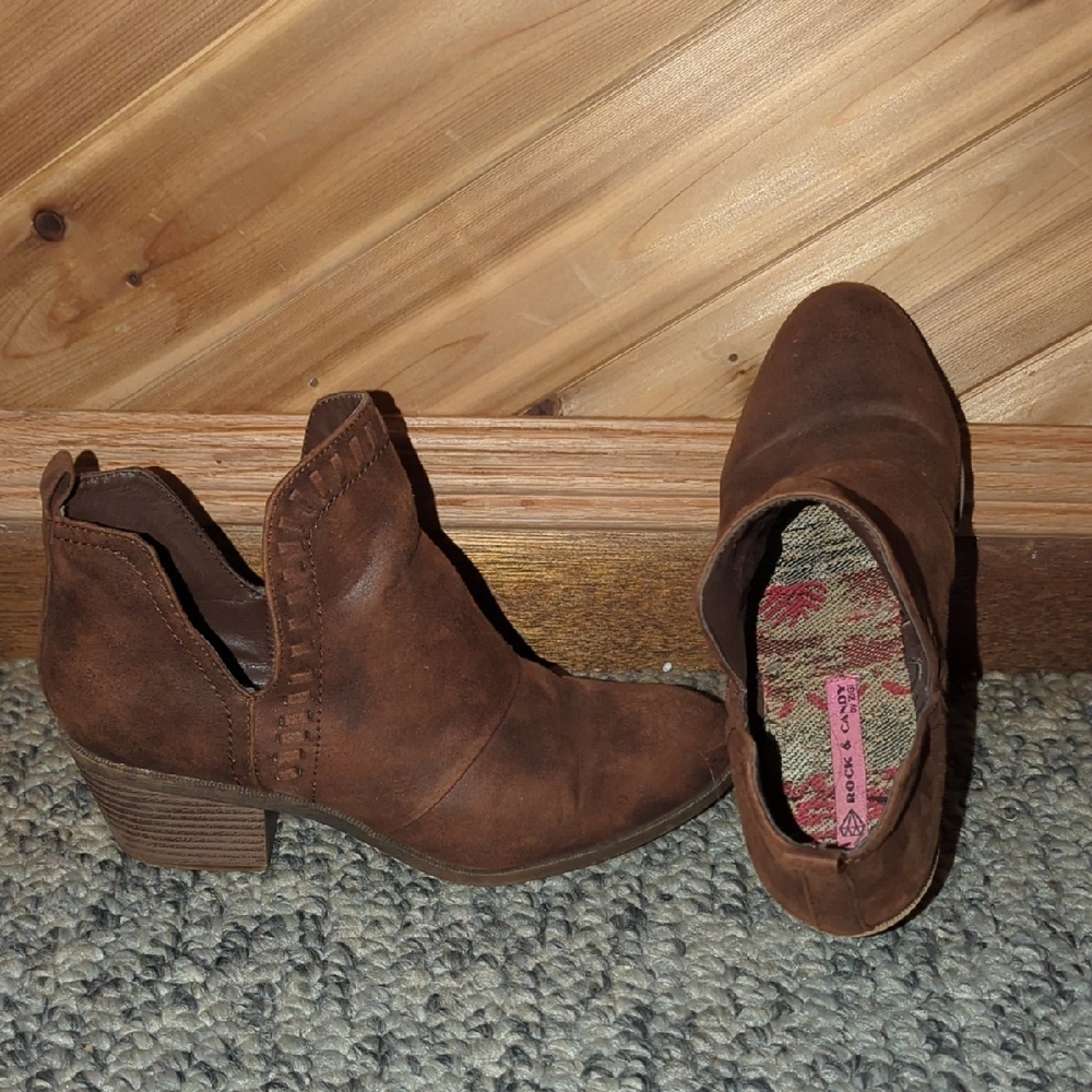 Rock & Candy Dark Brown Ankle Booties